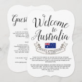 Willkommen in Australien | HOCHZEIT IN URLAUBSORT Einladung (Vorne/Hinten)