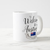 Willkommen in Australien| Hochzeit in Urlaubsort Jumbo-Tasse (Vorderseite Rechts)