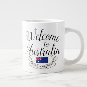 Willkommen in Australien Hochzeit in Urlaubsort Jumbo-Tasse