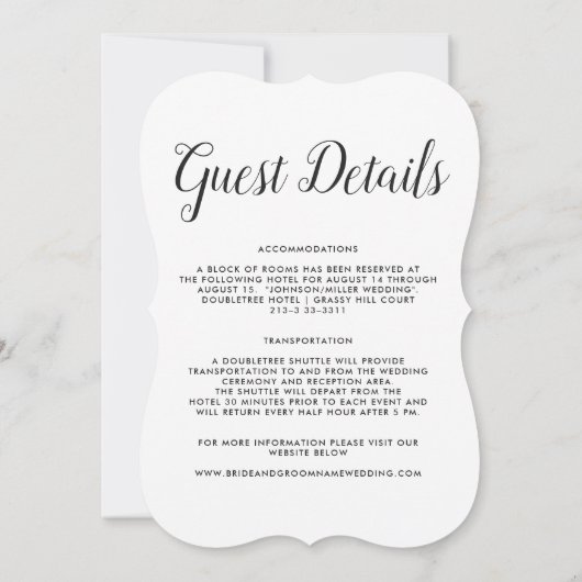 Willkommen in Bahamas | HOCHZEIT IN URLAUBSORT Einladung (Rückseite)