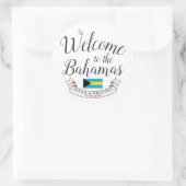 Willkommen in Bahamas | HOCHZEIT IN URLAUBSORT Runder Aufkleber (Tasche)
