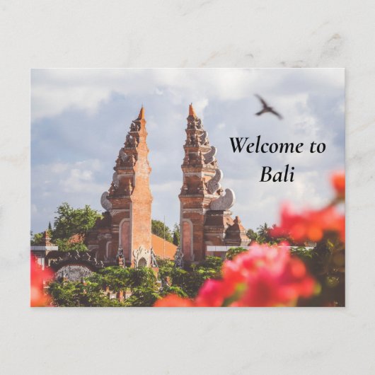 Willkommen in Bali Feiertagspostkarte (Vorderseite)