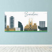 Willkommen in Barcelona Leinwanddruck (Insitu (Holzboden))