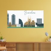 Willkommen in Barcelona Leinwanddruck (Insitu (Wohnzimmer))