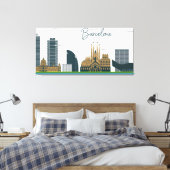 Willkommen in Barcelona Leinwanddruck (Insitu (Schlafzimmer))