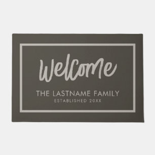 Willkommen in Big Script - Familienname Neutrale F Fußmatte