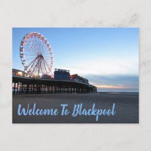 Willkommen in Blackpool Postkarte
