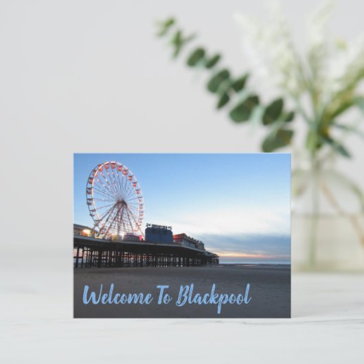 Willkommen in Blackpool Postkarte (Stehend Vorderseite)