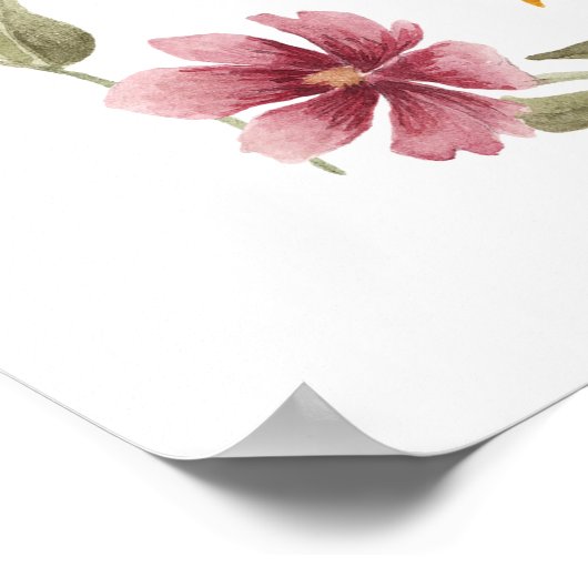 Willkommen in Bloom Baby Dusche Poster (Ecke)