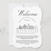 Willkommen in Boston | Angaben zu den Gästen Einladung (Vorderseite)