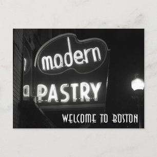 Willkommen in Boston - Neon noir Postkarte