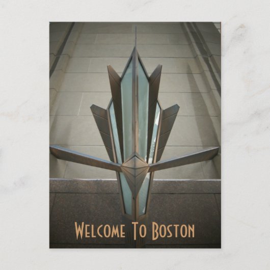 Willkommen in Boston Postkarte (Vorderseite)