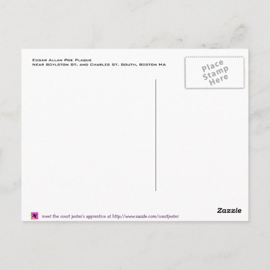 Willkommen in Boston Postkarte (Rückseite)