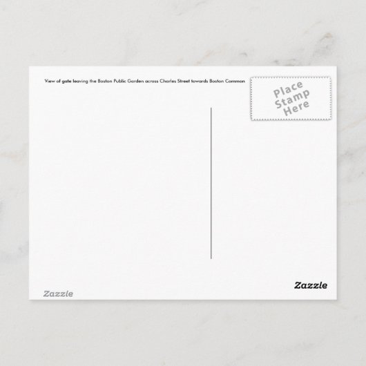 Willkommen in Boston Postkarte (Rückseite)