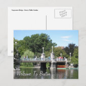 Willkommen in Boston Postkarte (Vorne/Hinten)