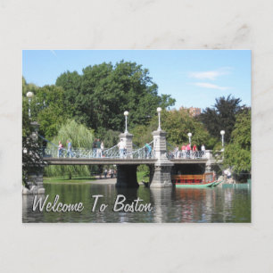 Willkommen in Boston Postkarte