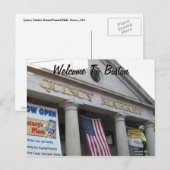 Willkommen in Boston Postkarte (Vorne/Hinten)