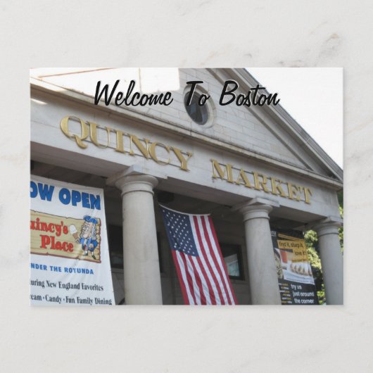 Willkommen in Boston Postkarte (Vorderseite)