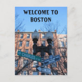 Willkommen in Boston Postkarte (Vorderseite)