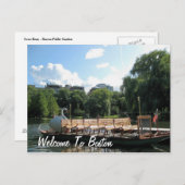Willkommen in Boston Postkarte (Vorne/Hinten)