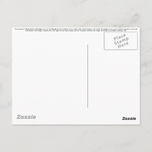 Willkommen in Boston Postkarte (Rückseite)