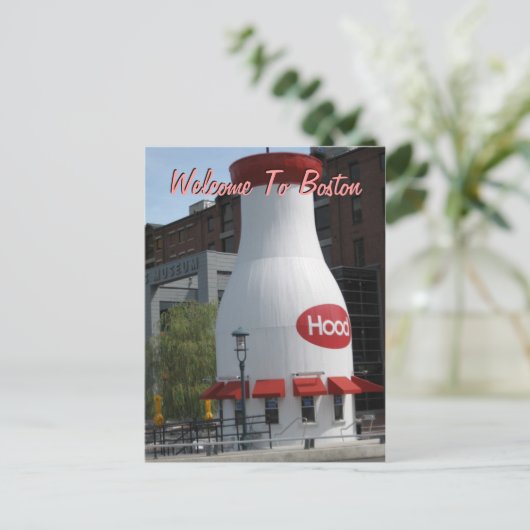 Willkommen in Boston Postkarte (Stehend Vorderseite)
