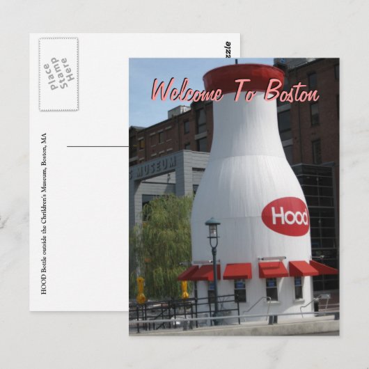 Willkommen in Boston Postkarte (Vorne/Hinten)
