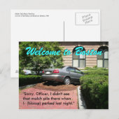 Willkommen in Boston Postkarte (Vorne/Hinten)