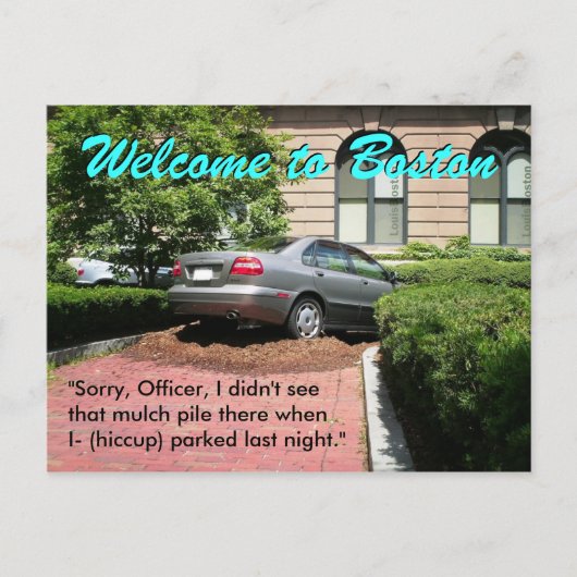 Willkommen in Boston Postkarte (Vorderseite)