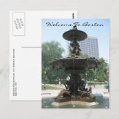 Willkommen in Boston Postkarte (Vorne/Hinten)