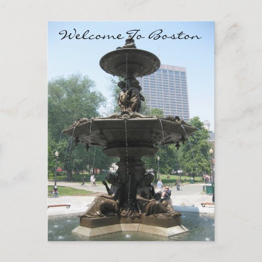 Willkommen in Boston Postkarte (Vorderseite)