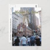 Willkommen in Boston Postkarte (Vorne/Hinten)