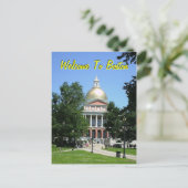 Willkommen in Boston Postkarte (Stehend Vorderseite)