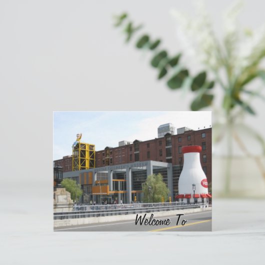 Willkommen in Boston Postkarte (Stehend Vorderseite)