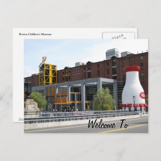 Willkommen in Boston Postkarte (Vorne/Hinten)