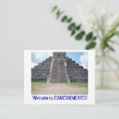 Willkommen in Cancun, Mexiko Postkarte. Postkarte (Stehend Vorderseite)