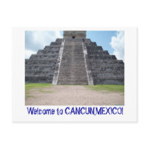 Willkommen in Cancun, Mexiko Postkarte.