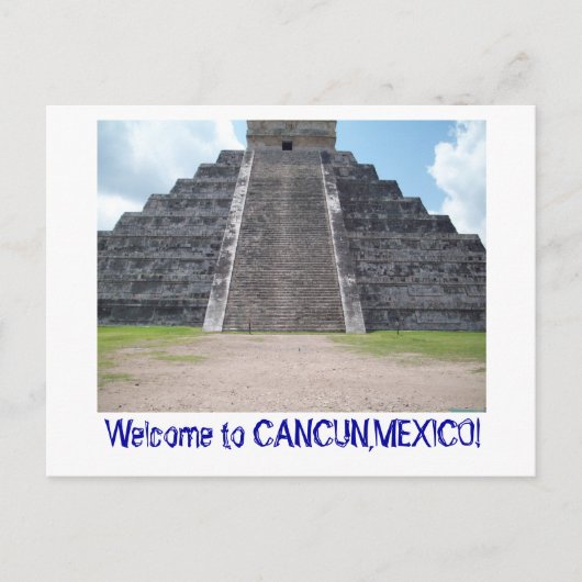 Willkommen in Cancun, Mexiko Postkarte. Postkarte (Vorderseite)