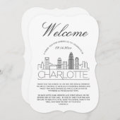 Willkommen in Charlotte | Hotelgäste Details Einla Einladung (Vorne/Hinten)