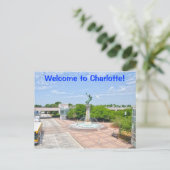 Willkommen in Charlotte! Postkarte (Stehend Vorderseite)