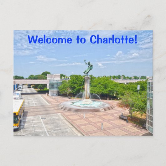 Willkommen in Charlotte! Postkarte (Vorderseite)