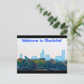 Willkommen in Charlotte! Postkarte (Stehend Vorderseite)
