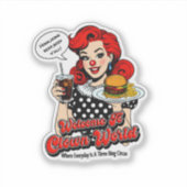 Willkommen in Clown World Custom Cut Vinyl Sticker (Vorderseite)
