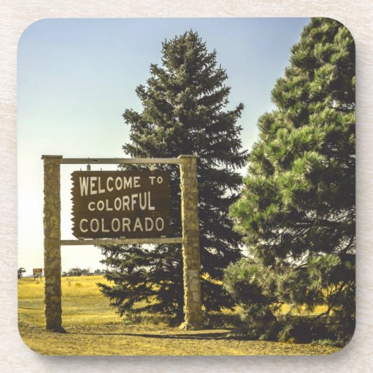 Willkommen in Colorado Getränkeuntersetzer (Vorderseite)