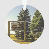 Willkommen in Colorado Ornament (Rückseite)