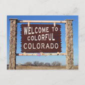 Willkommen in Colorado Postkarte (Vorderseite)