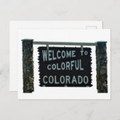 Willkommen in Colorado Postkarte (Vorne/Hinten)