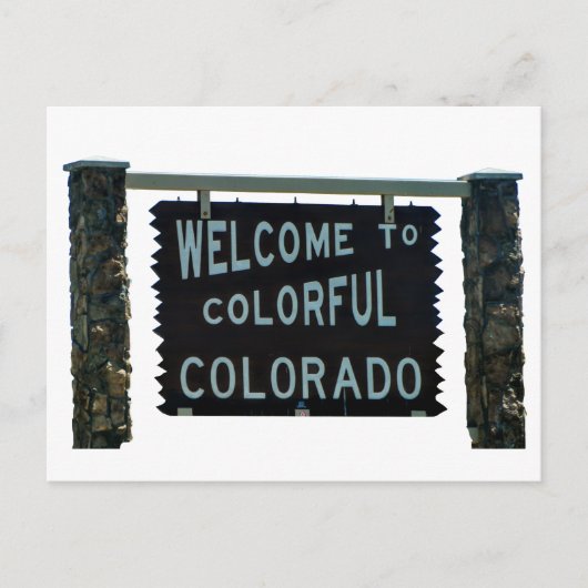 Willkommen in Colorado Postkarte (Vorderseite)