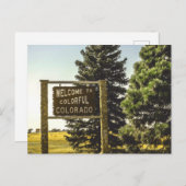 Willkommen in Colorado Postkarte (Vorne/Hinten)