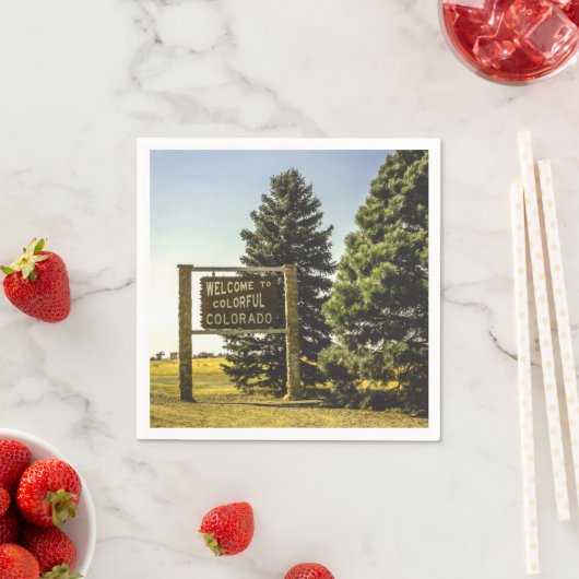 Willkommen in Colorado Serviette (Beispiel)